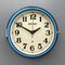 Vintage Industrial Blue Quartz Wall Clock from Seiko, 1970s, Image 13