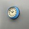 Vintage Industrial Blue Quartz Wall Clock from Seiko, 1970s 2