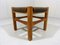 Wooden Stool With Saddle Leather Seat, 1980s, Image 7