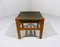 Wooden Stool With Saddle Leather Seat, 1980s, Image 2
