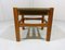 Wooden Stool With Saddle Leather Seat, 1980s, Image 3