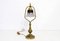 Brass and Glass Table Lamp, 1940s, Image 1