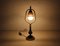 Lampada da tavolo in ottone e vetro, anni '40, Immagine 3