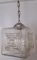 Vintage Ceiling Lamp with Glass Shade, 1970s, Image 1