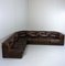 Ds11 Brown Leather Modular Sofa from de Sede, 1970s, Set of 6 7