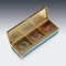 20th-Century Russian Solid Silver & Guilloche Enamel Stamp Box by Karl Fabergé, Image 4
