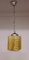 Lampada da soffitto Art Déco con paralume a quattro segmenti in vetro giallo, anni '20, Immagine 1