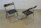 Vintage Industrial Chairs with Leather Belts, Set of 2 7