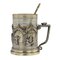 Porta bicchiere da tè in argento massiccio Trompe L'oeil, Russia, XIX secolo di Piotr Milyukov, 1878, Immagine 1