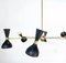 Large Vintage Italian Black Chandelier, 1950s 2