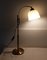 Lámpara de mesa regulable de latón satinado de Schröder, años 80, Imagen 3