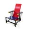 Red & Blue Armchair by Gerrit Rietveld for Cassina, 1990s, Image 1