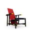 Armlehnsessel in Rot & Blau von Gerrit Rietveld für Cassina, 1990er 8