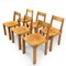 Models T21 & S24 Dining Table & Chairs by Pierre Chapo, 1970s, Set of 7 15