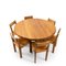 Models T21 & S24 Dining Table & Chairs by Pierre Chapo, 1970s, Set of 7 2