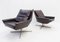 Braune Ledersessel von Walter Knoll / Wilhelm Knoll, 1960er, 2er Set 5