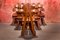 Mid-Century Vintage Burtalist Style Solid Oak Dining Chairs, Set of 6, Image 11