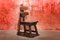 Mid-Century Vintage Burtalist Style Solid Oak Dining Chairs, Set of 6, Image 1