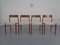 Vintage Danish Teak Model 77 Dining Chairs by Niels Otto Møller for J.L. Møllers, 1960s, Set of 4, Image 1