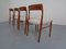 Vintage Danish Teak Model 77 Dining Chairs by Niels Otto Møller for J.L. Møllers, 1960s, Set of 4 9