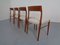 Vintage Danish Teak Model 77 Dining Chairs by Niels Otto Møller for J.L. Møllers, 1960s, Set of 4 10