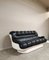 Space Age Black Resin and Leather Sofa, 1970s, Image 6