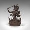 Grande Sculpture Antique Manjushri en Bronze 2