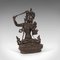 Grande Sculpture Antique Manjushri en Bronze 1