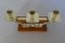 Art Deco Danish Silver & Teak Candle Holder with 3 Flames, 1960s, Image 4