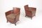 Painated Leather Lounge Chairs by Otto Schulz for Boet, 1950s, Set of 2 3