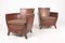 Painated Leather Lounge Chairs by Otto Schulz for Boet, 1950s, Set of 2 2