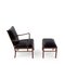 Mid-Century Colonial Lounge Chair and Ottoman by Ole Wanscher for Poul Jeppesens Møbelfabrik, Set of 2, Image 14