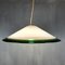 Green, Yellow & White Murano Glass Ceiling Lamp, 1980s 5