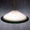 Green, Yellow & White Murano Glass Ceiling Lamp, 1980s, Image 3