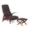 Lounge Chair & Footstool by Rastad & Relling for Gimson & Slater, 1960s, Set of 2 1