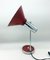 Lampe de Bureau Rouge et Chrome de Stilux, 1950s 6