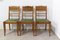 Art Deco French Green Oak Dining Chairs With Stylised Flowers, 1940s, Set of 6, Image 2