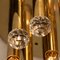 Vergoldeter Messing Kronleuchter mit Swarovski Kugeln von Ernst Palme für Palwa, 1960er, 5er Set 13