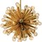 Gilt Brass Chandeliers with Swarovski Balls by Ernst Palme for Palwa, 1960s, Set of 5 3