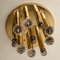 Gilt Brass Chandeliers with Swarovski Balls by Ernst Palme for Palwa, 1960s, Set of 5, Image 15