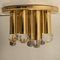 Gilt Brass Chandeliers with Swarovski Balls by Ernst Palme for Palwa, 1960s, Set of 5 14