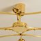 Large Solid Brass and Glass Jewel Flushmount Chandelier 12