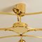 Large Solid Brass and Glass Jewel Flushmount Chandelier, Image 12