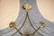 Large Solid Brass and Glass Jewel Flushmount Chandelier 6
