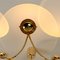Large Solid Brass and Glass Jewel Flushmount Chandelier 14