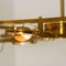 Large Solid Brass and Glass Jewel Flushmount Chandelier 13