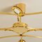 Large Solid Brass and Glass Jewel Flushmount Chandelier 2