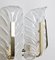 Large Glass Leaves Brass Chandelier by Carl Fagerlund for Orrefors, Set of 2 9