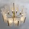 Large Glass Leaves Brass Chandelier by Carl Fagerlund for Orrefors, Set of 2 13