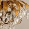 Crystal Glass Gilt Brass Chandelier from Palwa, 1960s, Set of 2 6